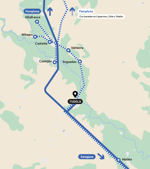 Mapa de la línea 350